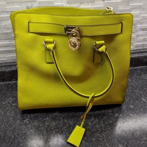 Michael Kors Large neon yellow green hamilton